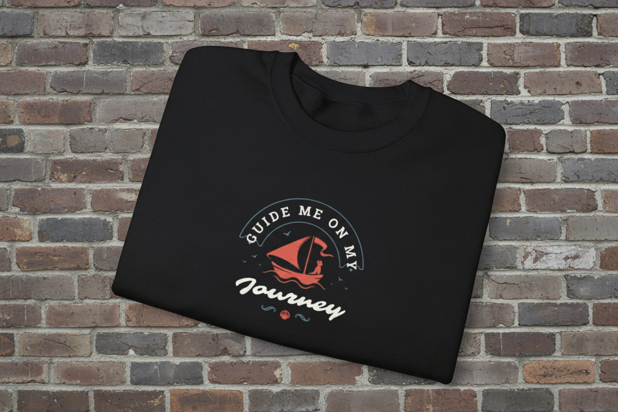 "Guide Me On My Journey" Sailboat Graphic Sweatshirt