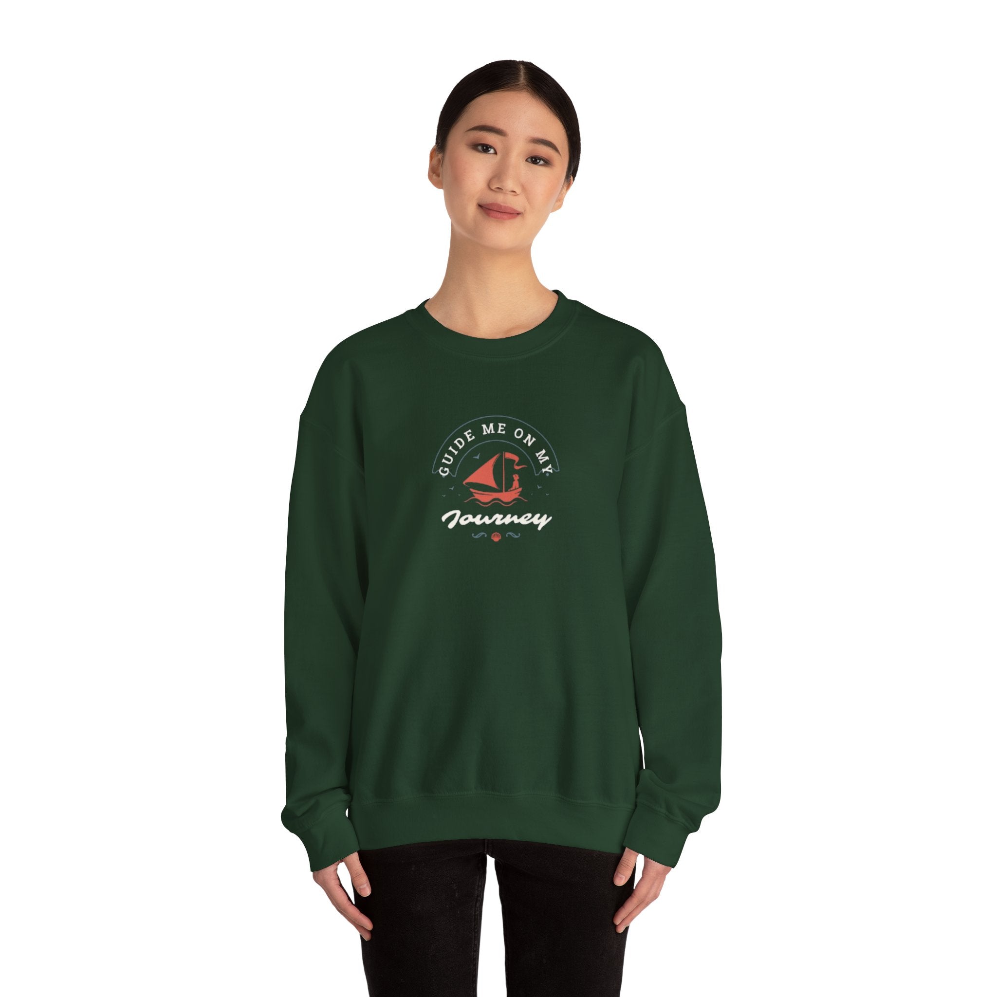 "Guide Me On My Journey" Sailboat Graphic Sweatshirt