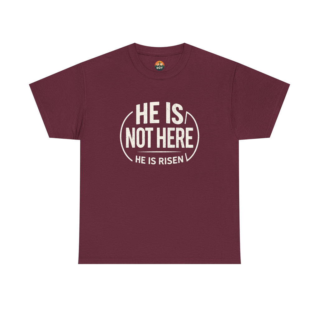 He Is Not Here T-Shirt — Christian Faith Easter Tee