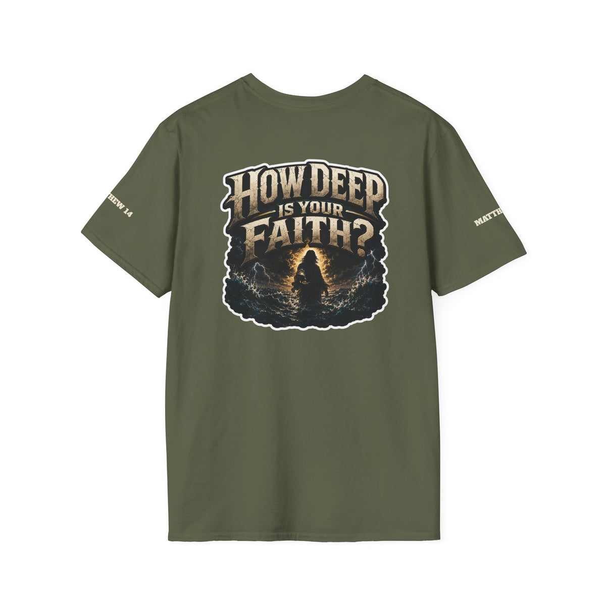 Christian Workout Shirt – Courage | Matthew 14 Oversized Lightweight Tee