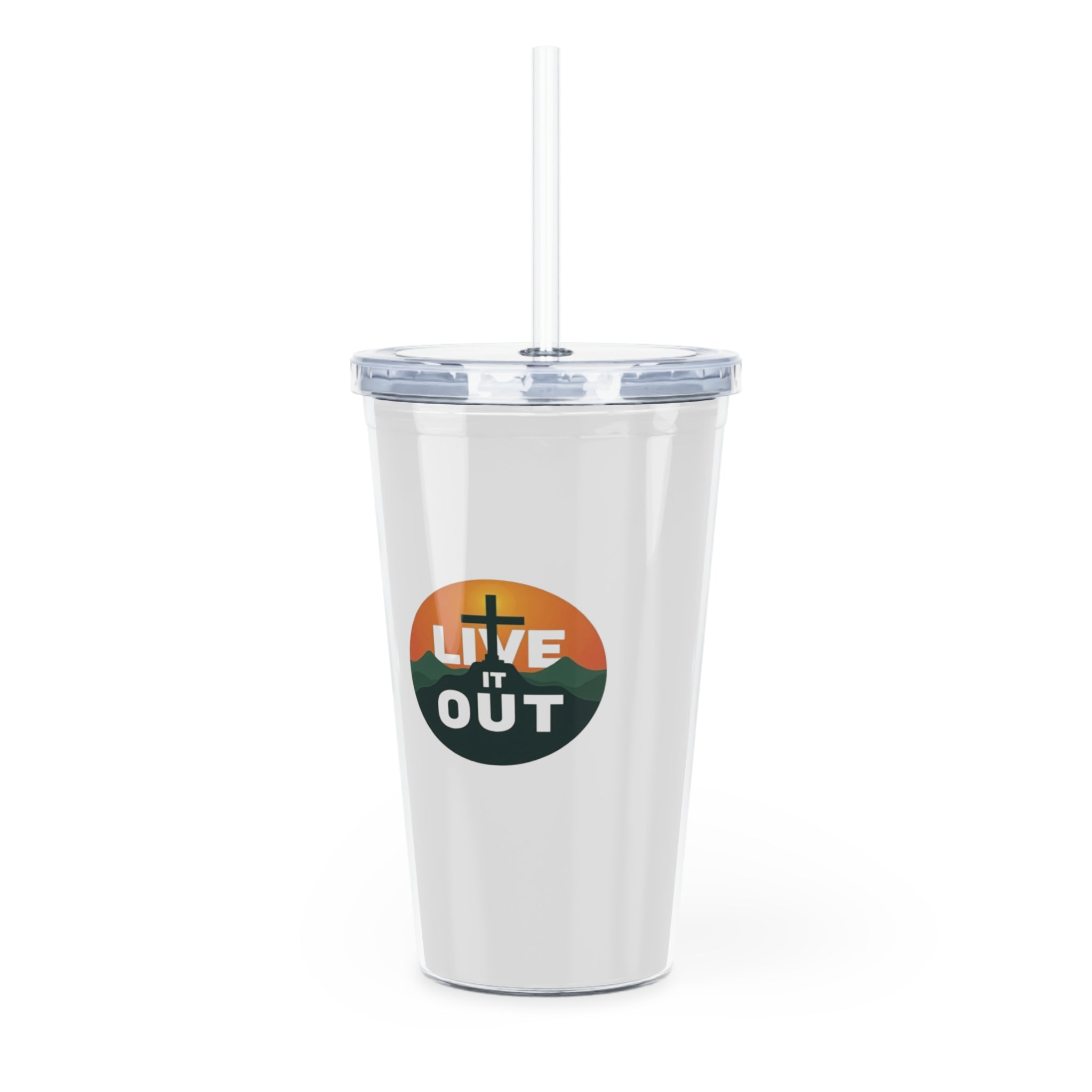 Live It Out Plastic Tumbler with Straw