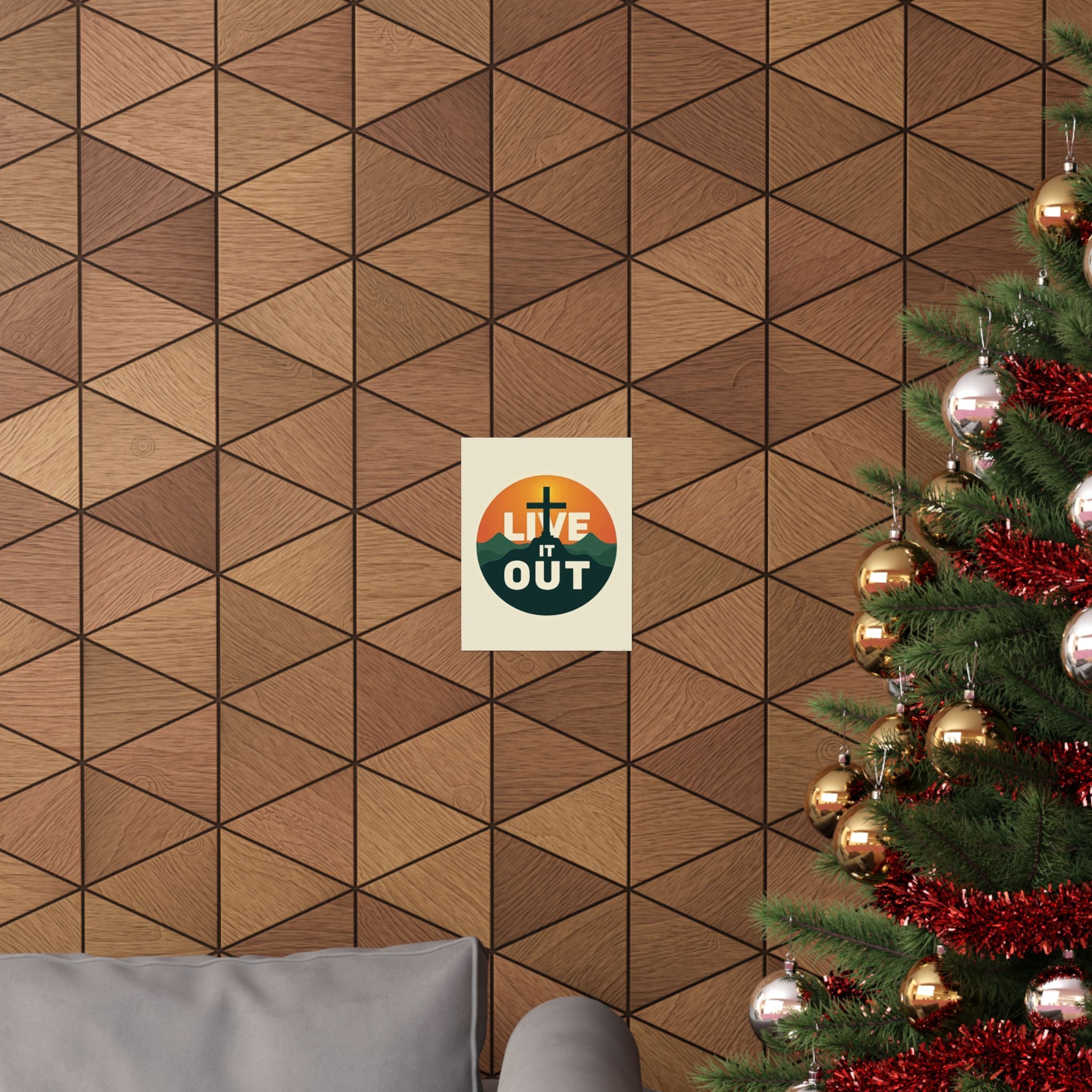 Live It Out Poster — Christian Inspirational Matte Vertical Wall Art