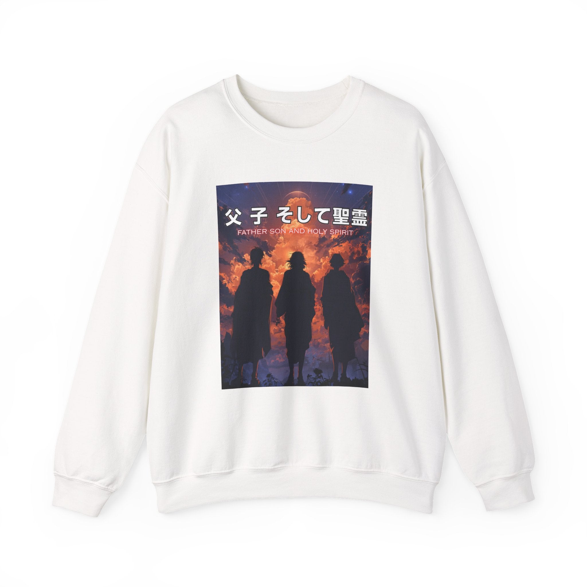 "Father, Son, and Holy Spirit" Japanese Anime Silohuette Sweatshirt
