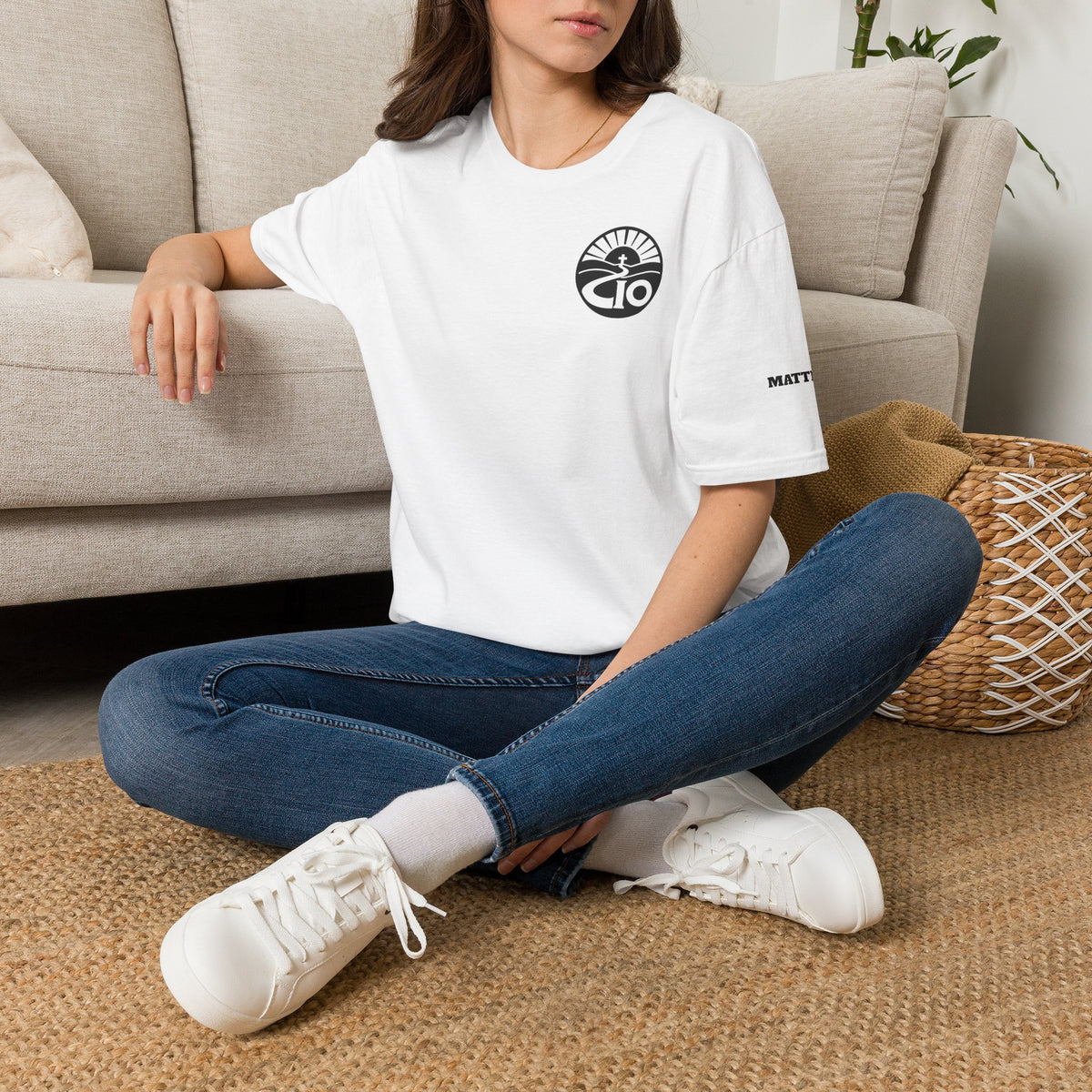 Christian Workout Shirt – Courage | Matthew 14 Oversized Lightweight Tee
