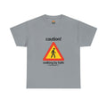 Walking by Faith — "Caution!" Christian Faith Tee (2 Corinthians 5:7)