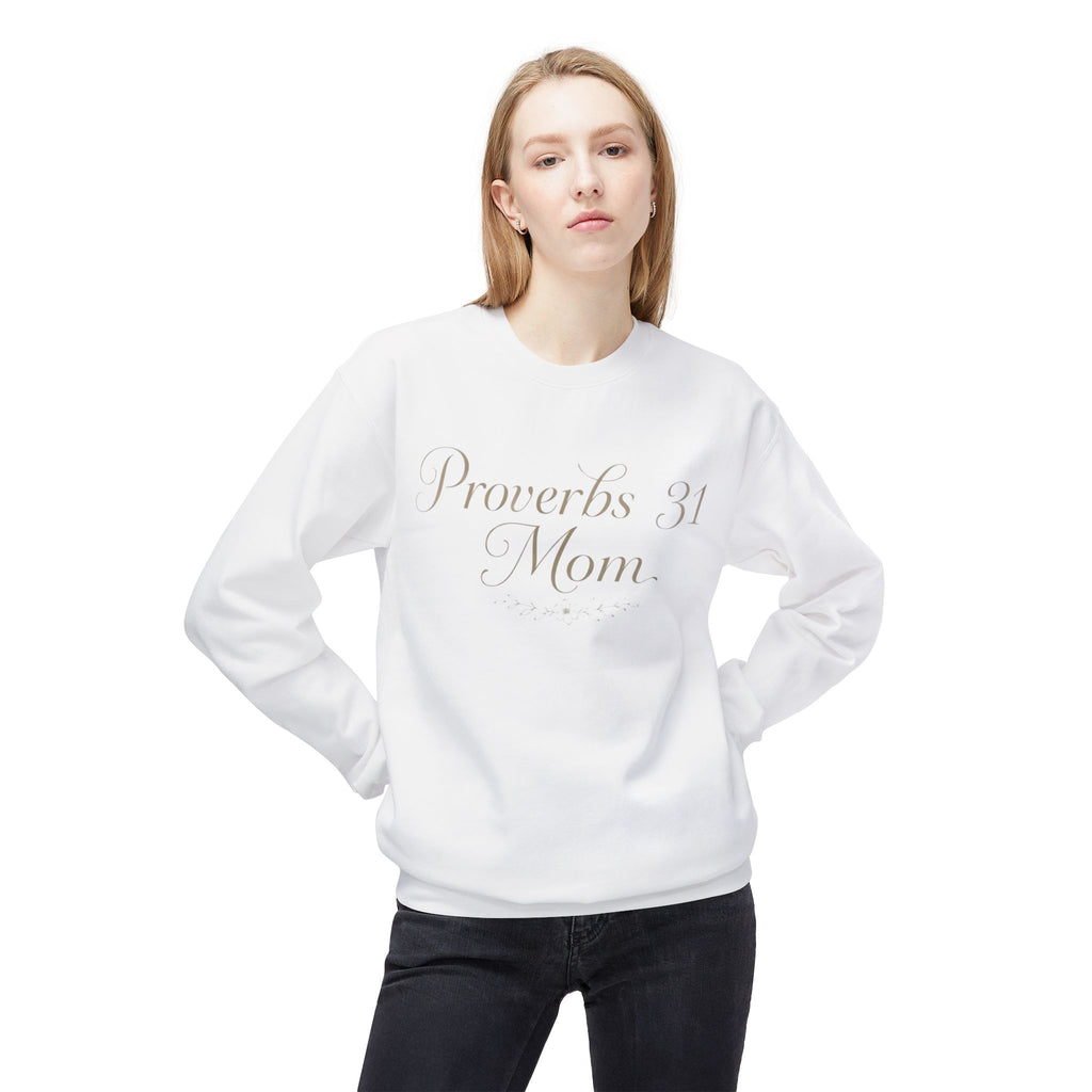 Proverbs 31 Mom Crewneck Sweatshirt – Faith-Based Mother's Day Gift