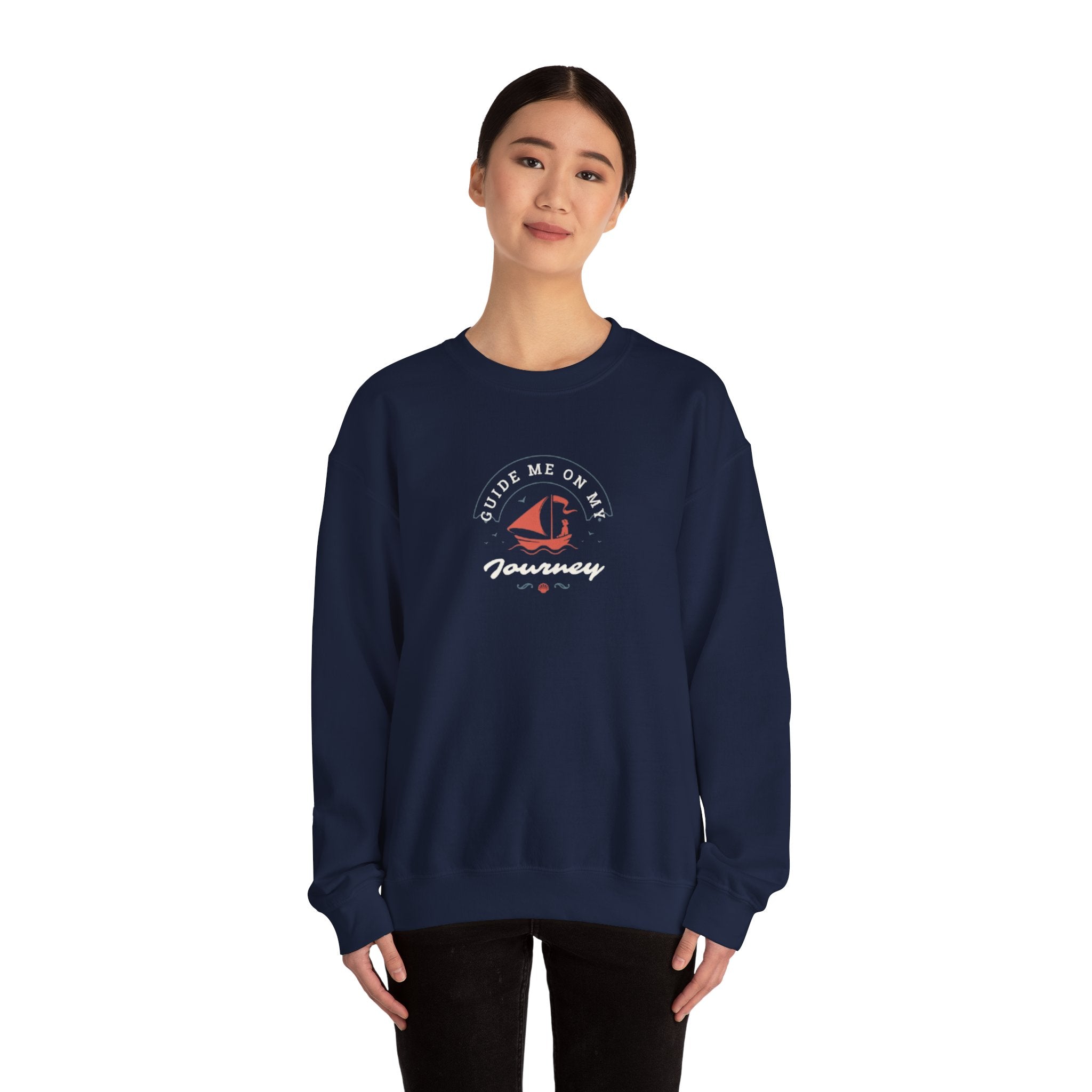 "Guide Me On My Journey" Sailboat Graphic Sweatshirt
