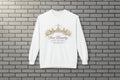 Christian Crewneck Sweatshirt - "True Beauty Fears the Lord" Crown Design (Proverbs 31:30) | Mother's Day