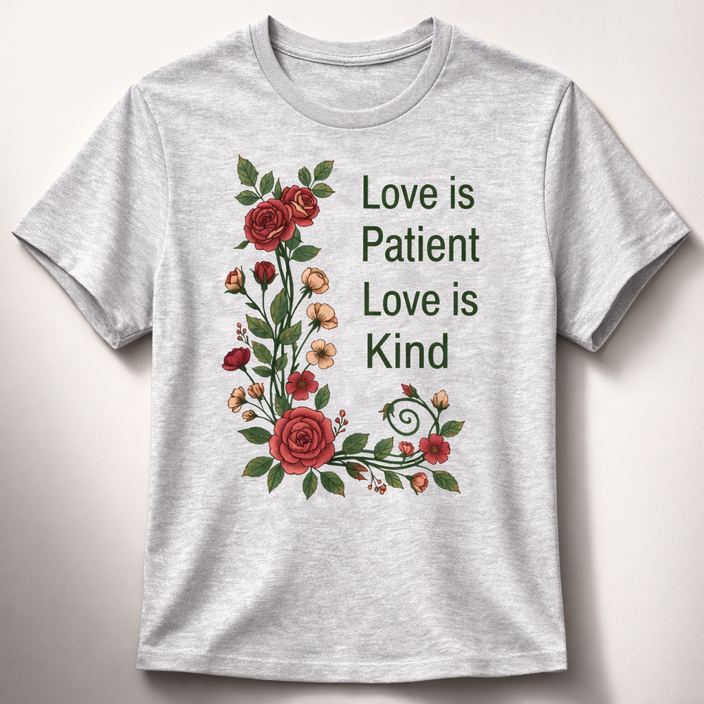 Love Is Patient Love Is Kind Floral Tee