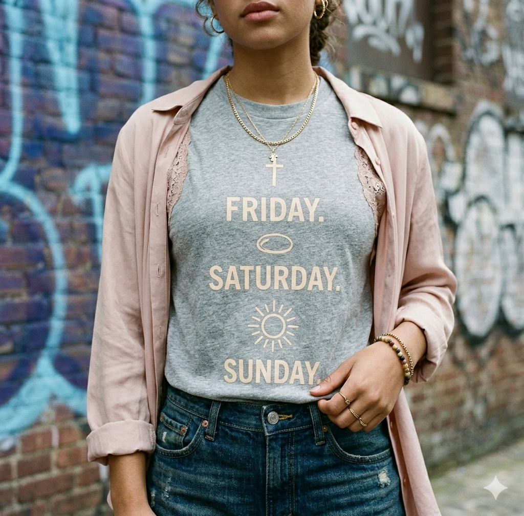 "Friday. Saturday. Sunday." Graphic Tee