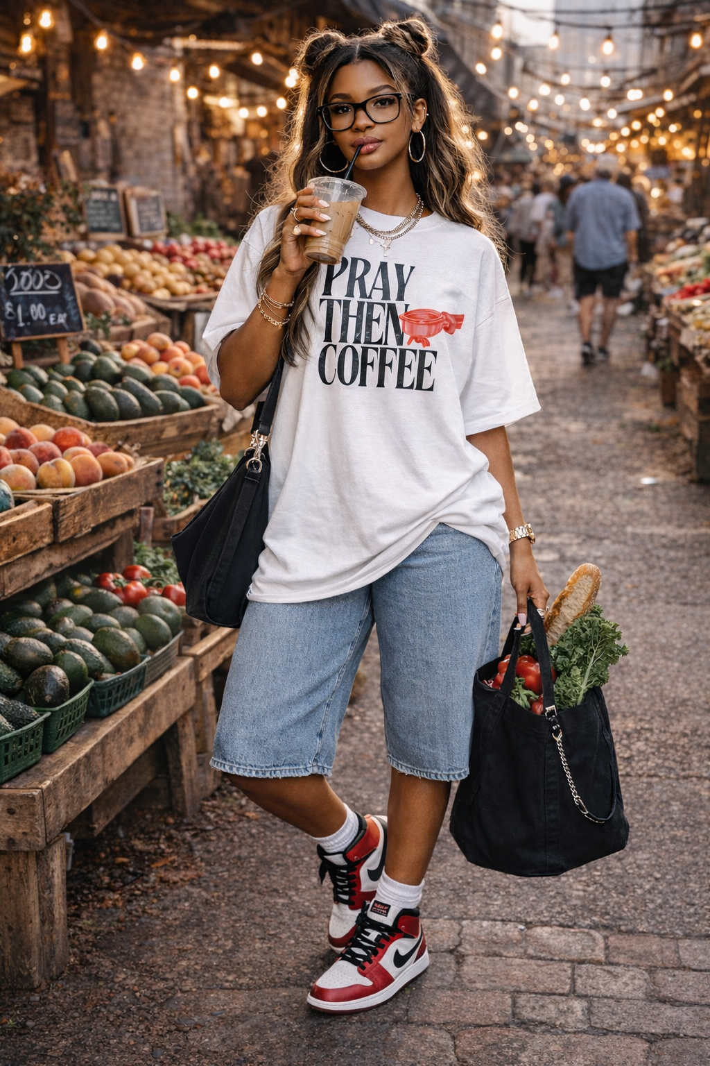 Pray Then Coffee Tee