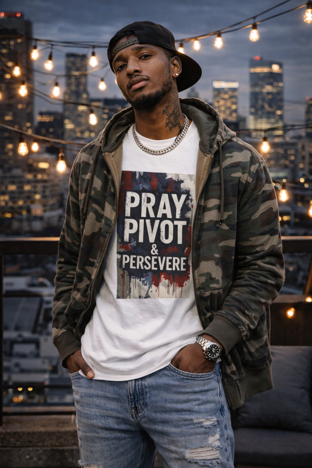 Pray Pivot & Perservere Tee